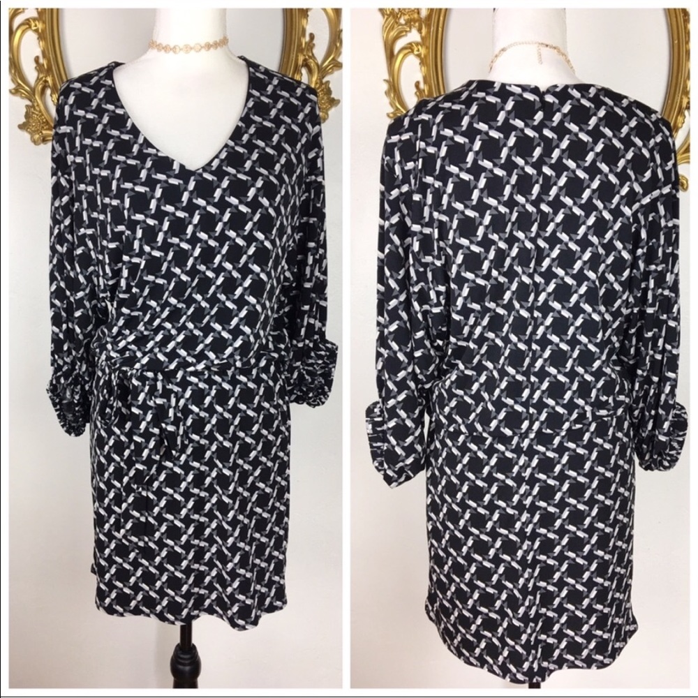 🛑Laundry by Shelli Segal Black Print Dress Size 6